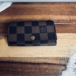 Louis Vuitton Brown and Black Checkered Wallet